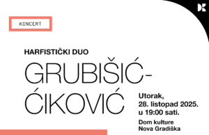 VEČERAS: Besplatni koncert harfističkog dua GRUBIŠIĆ – ĆIKOVIĆ u Domu kulture