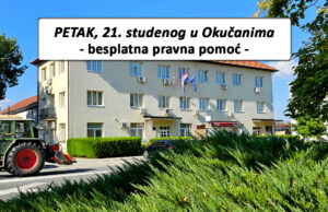 IPC – U petak 21. studenog besplatna pravna pomoć za građane Općine Okučani od 9 do 13 sati