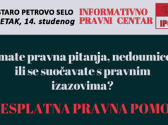 IPC – U petak 14. studenog besplatna pravna pomoć za građane Općine Staro Petrovo Selo