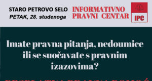 IPC – U petak 28. studenog besplatna pravna pomoć za građane Općine Staro Petrovo Selo