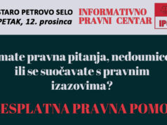 IPC – U petak 12. prosinca besplatna pravna pomoć za građane Općine Staro Petrovo Selo