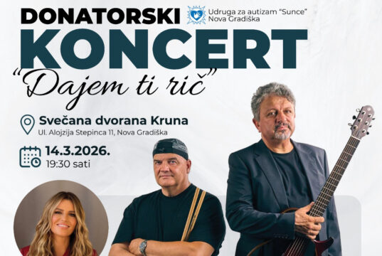 Dalmatino i Marko Kutlić pjevaju na donatorskom koncertu “DAJEM TI RIČ” za djecu s autizmom
