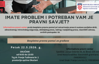 IPC – U petak 22. svibnja BESPLATNA PRAVNA POMOĆ za građane Općine Okučani od 9 do 13 sati