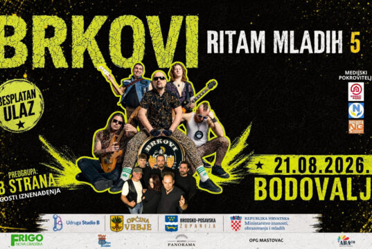 Koncert Brkova i B strane u petak u Bodovaljcima na RITMU MLADIH 5