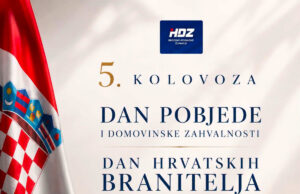Čestitka županijske i gradske organizacije HDZ-a povodom Dana pobjede i domovinske zahvalnosti i Dana hrvatskih branitelja
