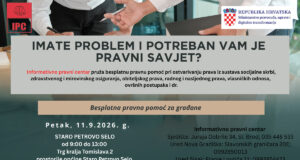 IPC – U petak 11. rujna BESPLATNA PRAVNA POMOĆ za građane Općine Staro Petrovo Selo od 9 do 13 sati