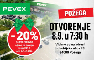 8. rujna PEVEX otvara prodajni centar u Požegi!
