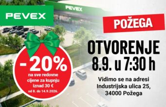 8. rujna PEVEX otvara prodajni centar u Požegi!